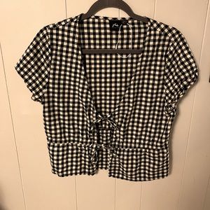 Rusty Supply Co. Tie Front Buffalo Check Top